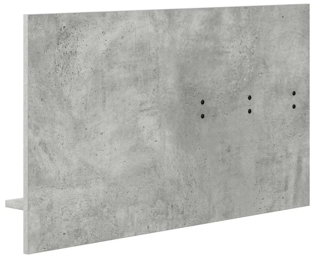 Fali Kabáthorog polcokkal Beton szürke 90 x 10 x 50 cm Faanyag