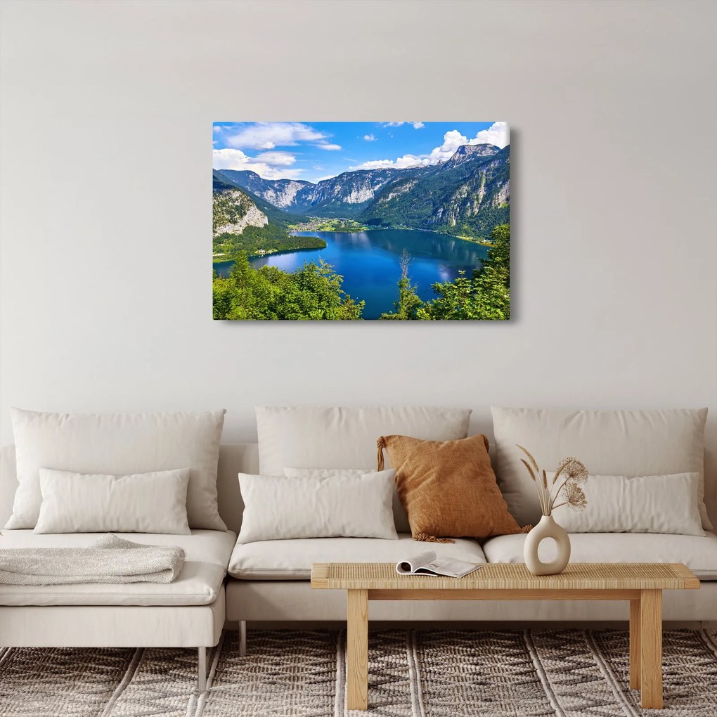 Kép - Hallstatt tó, Hallstatt, Austria (90x60 cm)