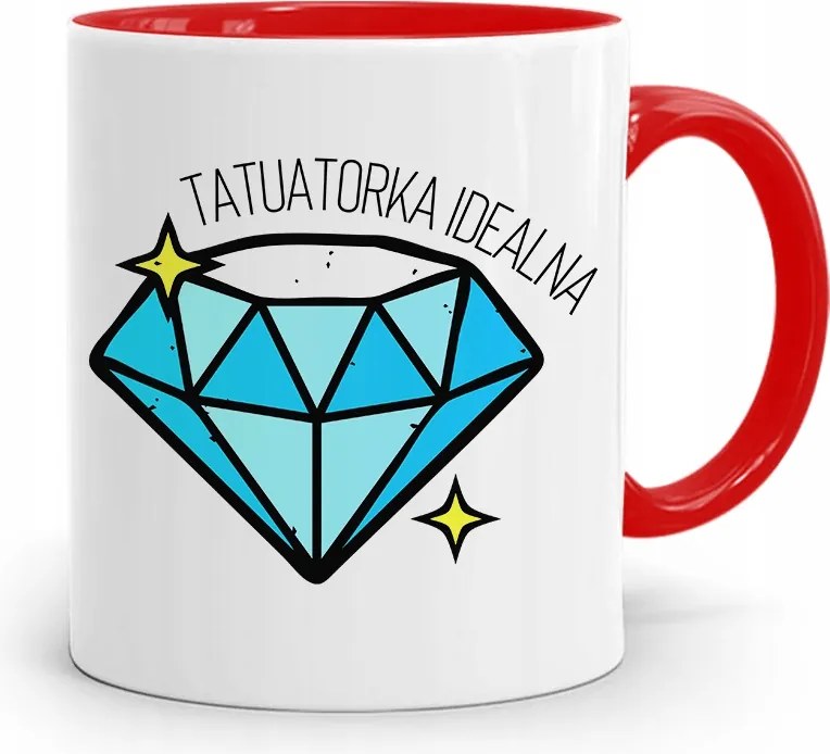 Tetoválóknak Tetováló Bögre Piros Ajándék fényképes nyomtatással