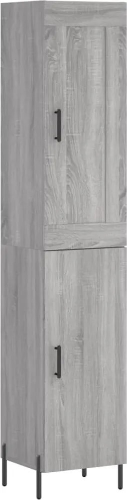 vidaXL szürke sonoma szerelt fa magasszekrény 34,5 x 34 x 180 cm
