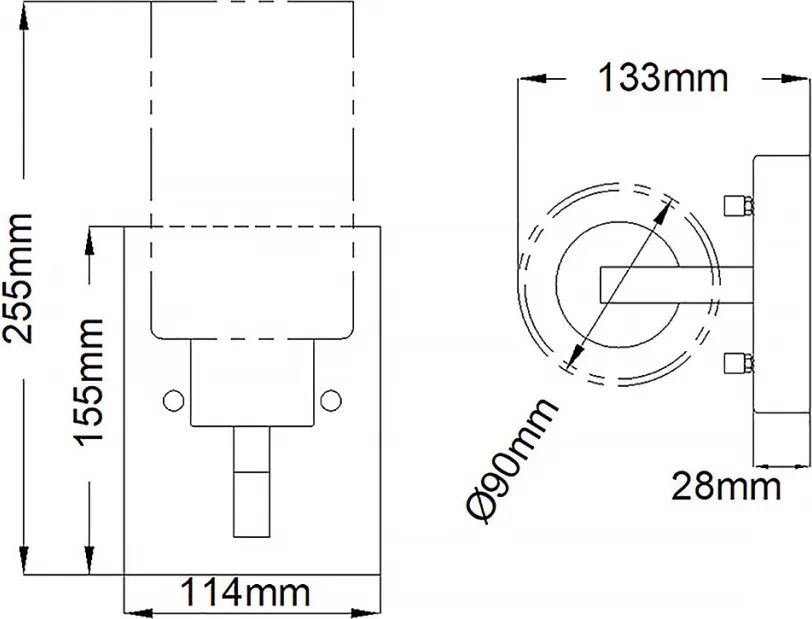 Kichler Deryn KL-DERYN1-DAG Fali lámpa 1x60W/E27