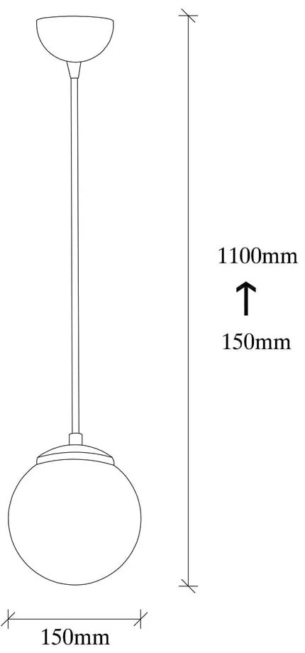 Aranyszínű függőlámpa üveg búrával ø 15 cm Efe – Opviq lights