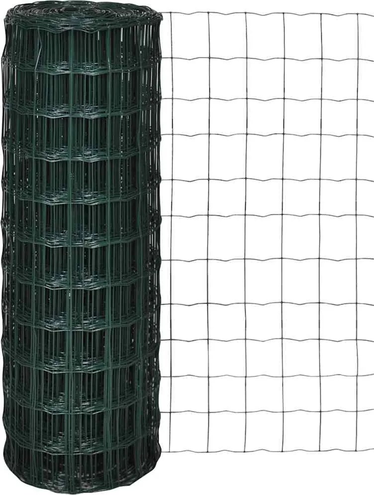 vidaXL Euro Fence zöld acélkerítés 25 x 0,8 m