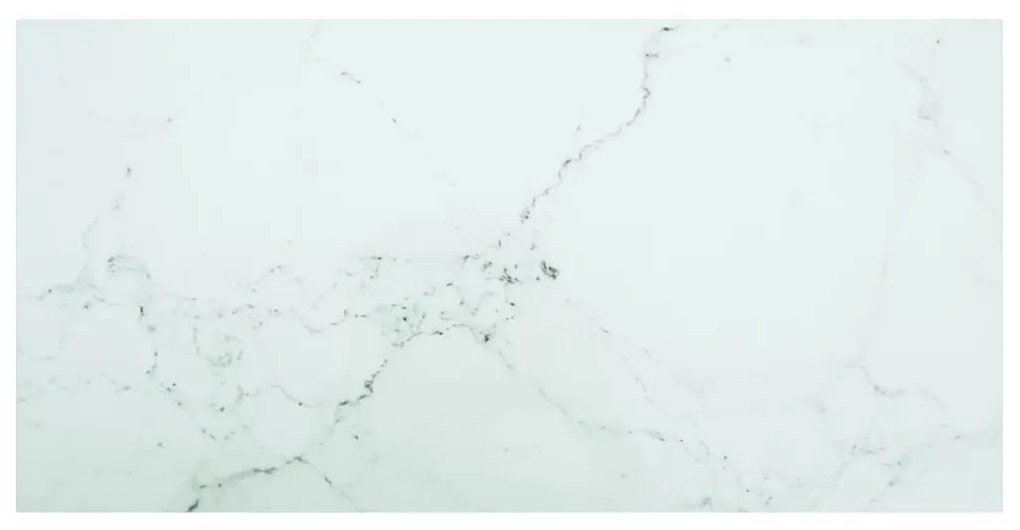 fehér edzett üveg asztallap márványdizájnnal 100 x 50 cm 6 mm
