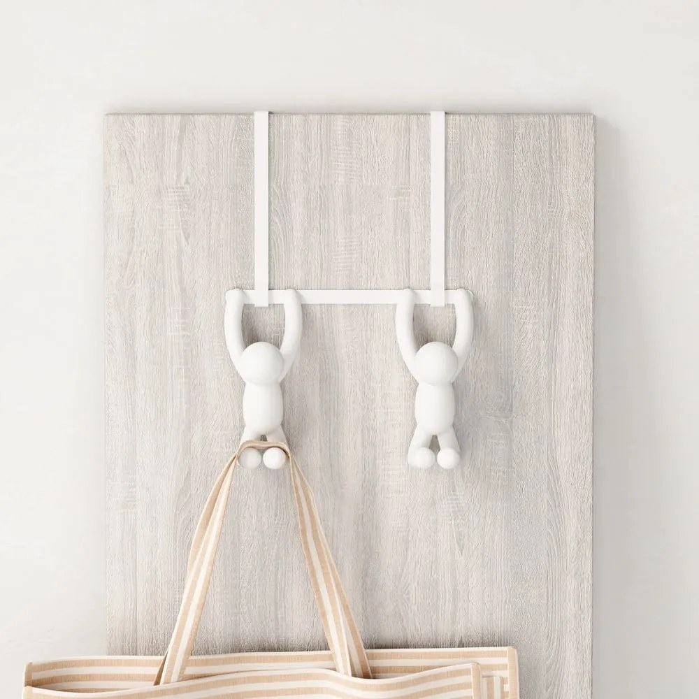 Fehér műanyag ajtófogas 22 cm Buddy – Umbra