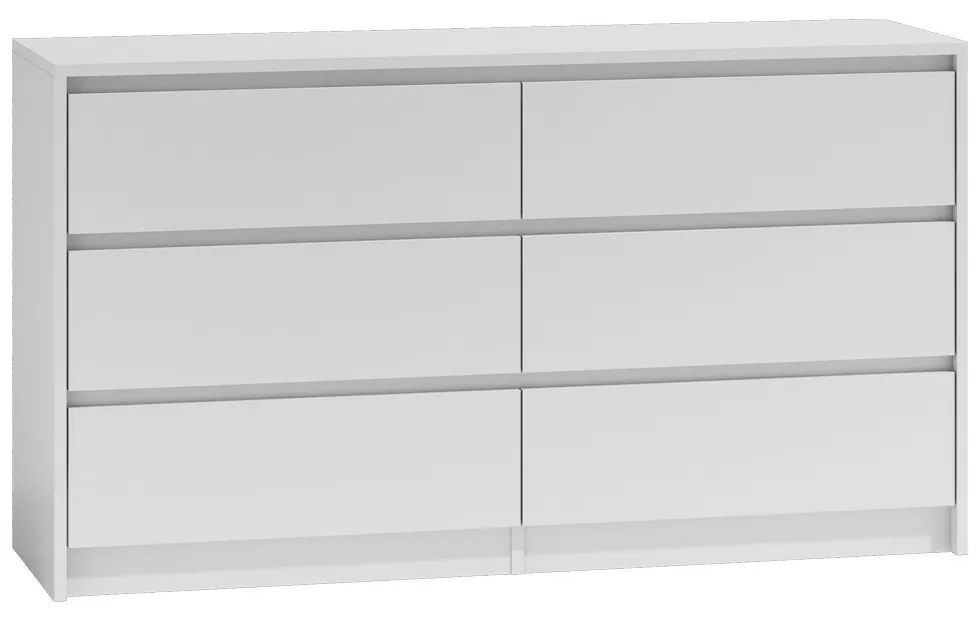 Aldabra K120 2X3 komód, 120x73,5x40 cm, fehér