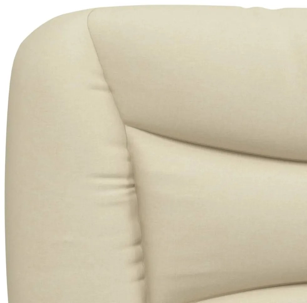 krémszínű szövet ágykeret matrac nélkül Hvar 140 x 190 cm