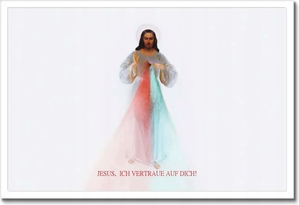 Poszterek keretben 60x40 Jesus Ich vertraue Dich