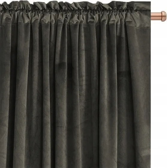 Sötétítő Függöny Velúr Imperial 140x250 sötétszürke Szalagos