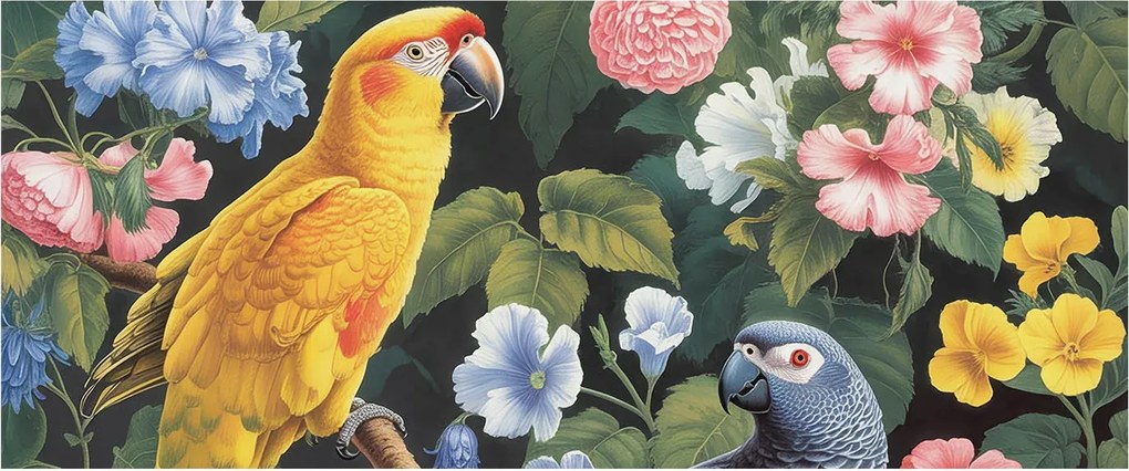 Fali fotótapéta előszoba konyhába Egzotikus madarak 250x104 Ragasztó