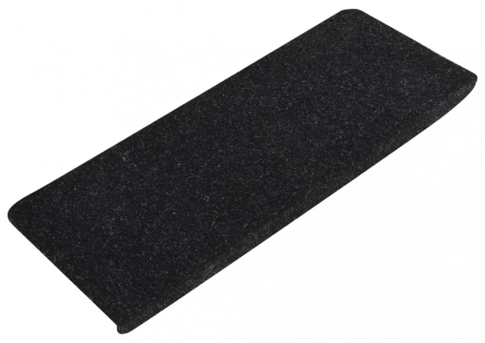 15 db antracitszürke öntapadó lépcsőszőnyeg 65x24,5x3,5 cm