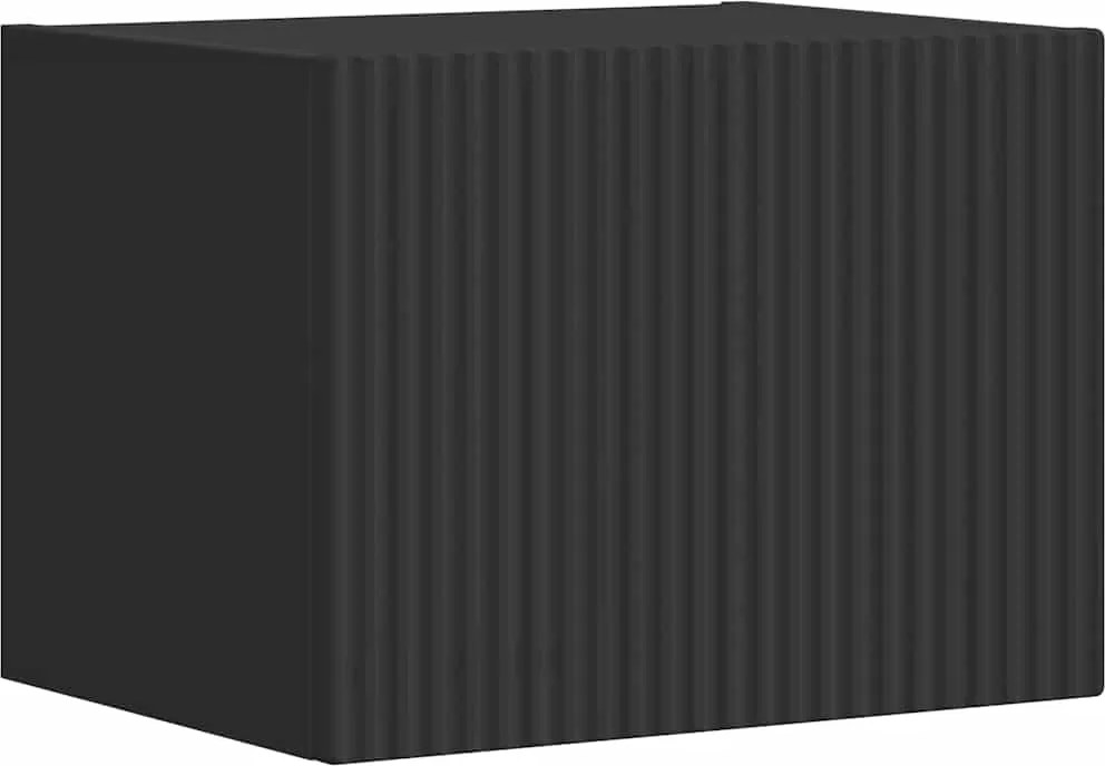 vidaXL TV Fali Szekrény Fekete 60 x 31 x 29.5 cm Faanyag