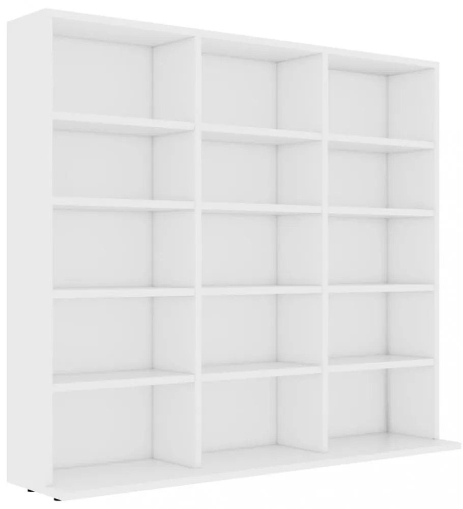 fehér szerelt fa CD-tartó szekrény 100 x 23 x 89,5 cm