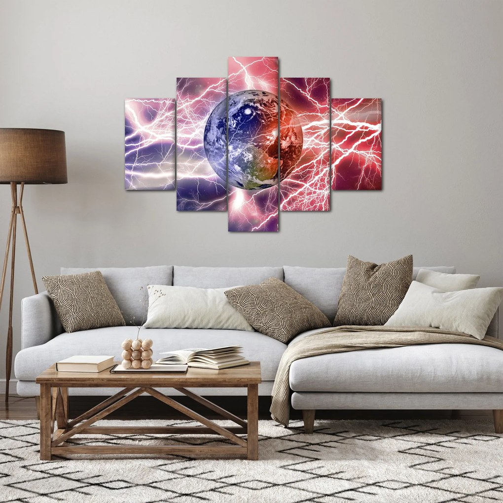 Kép - Földgolyó az áram alatt (150x105 cm)