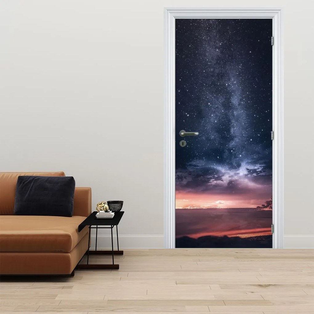 Fotótapéta ajtóra - Csillagos égbolt (95x205cm)
