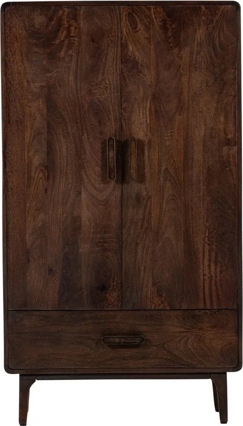 Sötét natúr színű mangófa szekrény 85x150x35 cm Liya – WOOOD