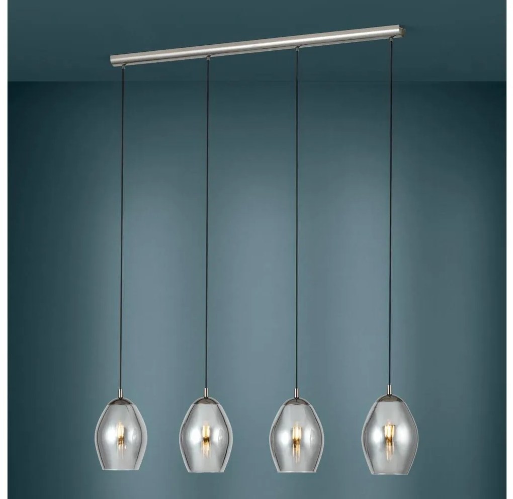 Eglo 39566 - Csillár zsinóron ESTANYS 4xE27/60W/230V füstös