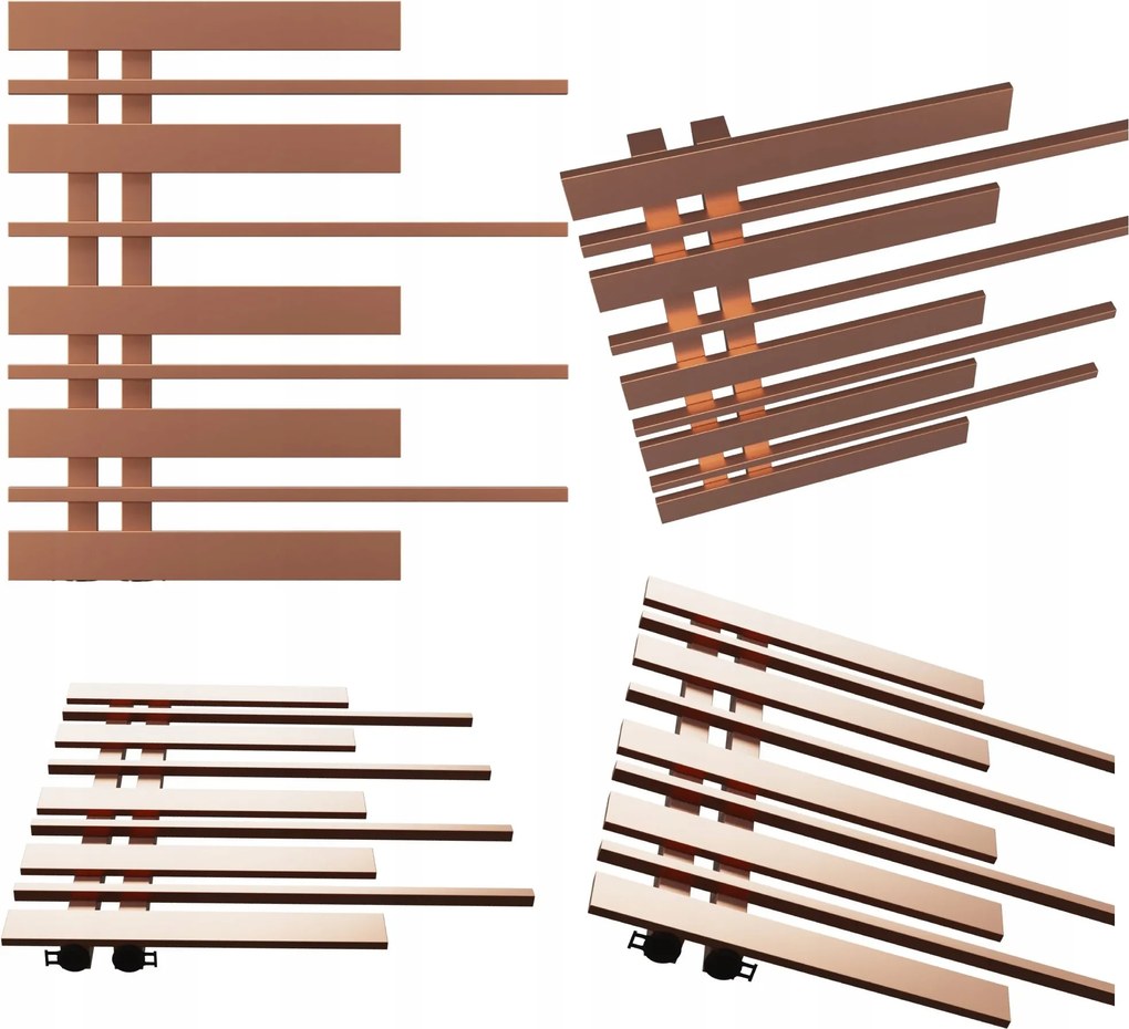 Fürdőszobai radiátor Pianino 585x570 Réz Bal