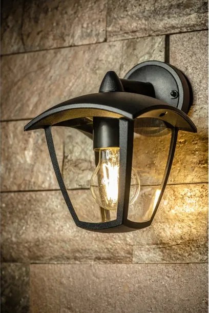 Lámpa Kerti lámpatest MARINA-AD, E27, MAX.20W, IP54, AC220-240V, 50-60Hz, lefelé sugárzó fény, fekete