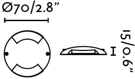 FARO 70547 - KEENAN LED kültéri beépíthető lámpa 0,8W 12V IP67