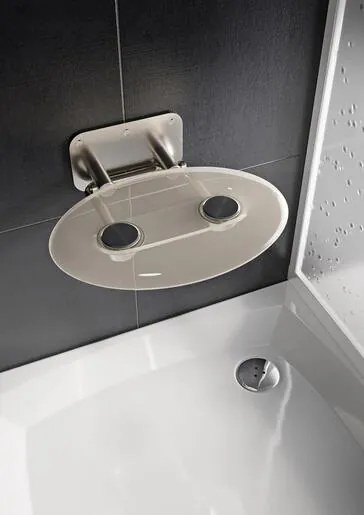 Ravak OVO P zuhanyzóülés, lehajtható, szélesség 41 cm, átlátszó B8F0000048