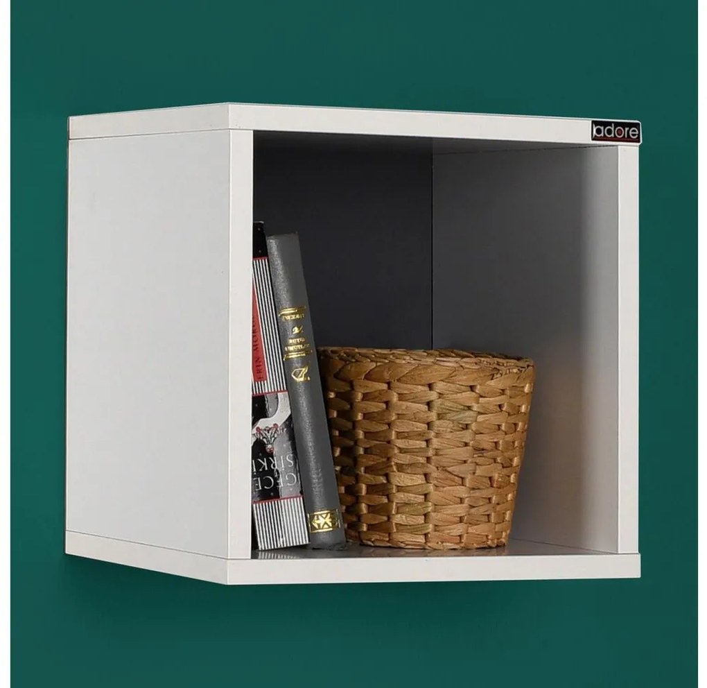 Fali polc 33x33 cm fehér