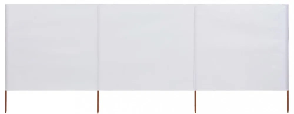 homokfehér szövet 3-paneles szélfogó 400 x 160 cm