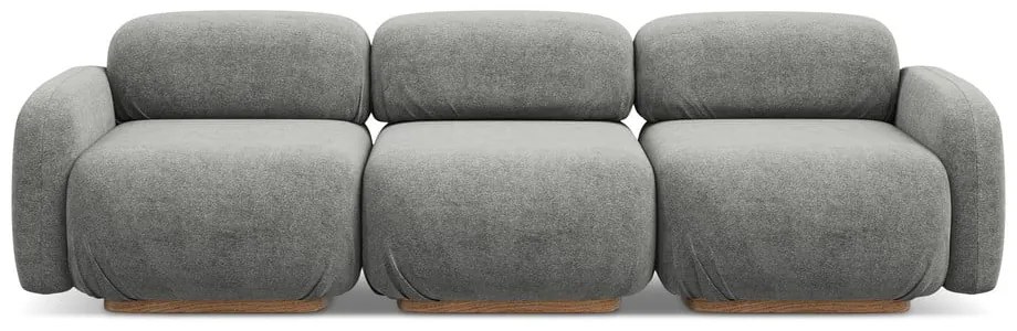 Szürke buklé moduláris kanapé 270 cm Ailani – Makamii