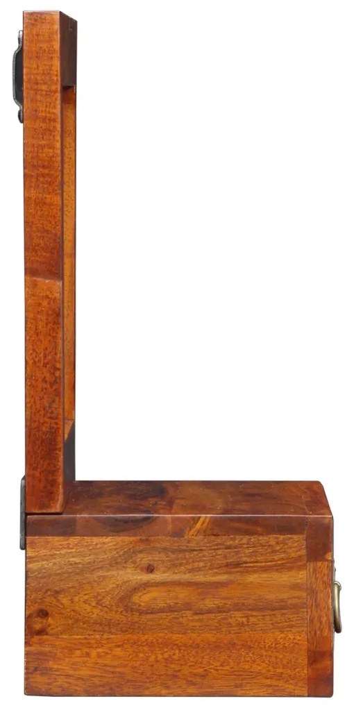 Fali Szekrény 40x20x50 cm Tömör Akác