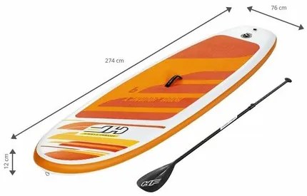 Bestway Aqua Journey Set Paddle Board, 274 x 76 x 12 cm
