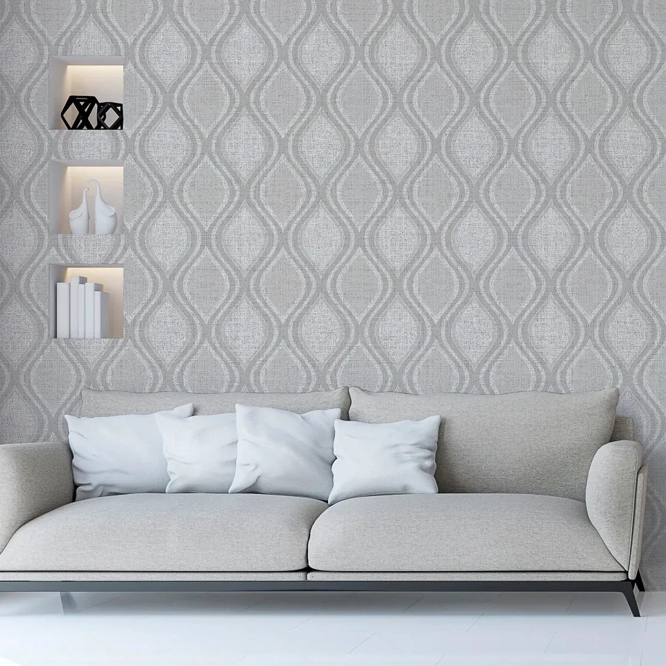 Arthouse Signature 1 Curve szürke geometrikus vlies tapéta – 295101