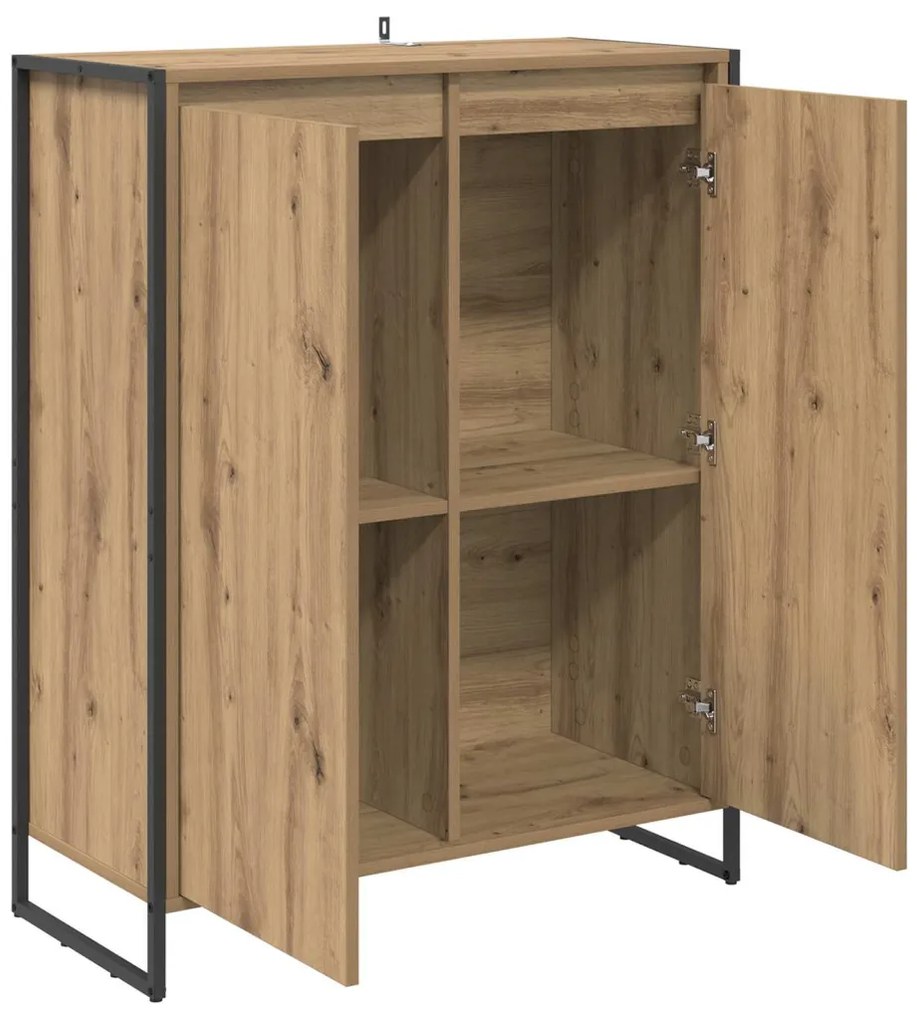 Cipőszekrény tárolóval Művészi tölgy 79 x 36 x 100 cm Faanyag