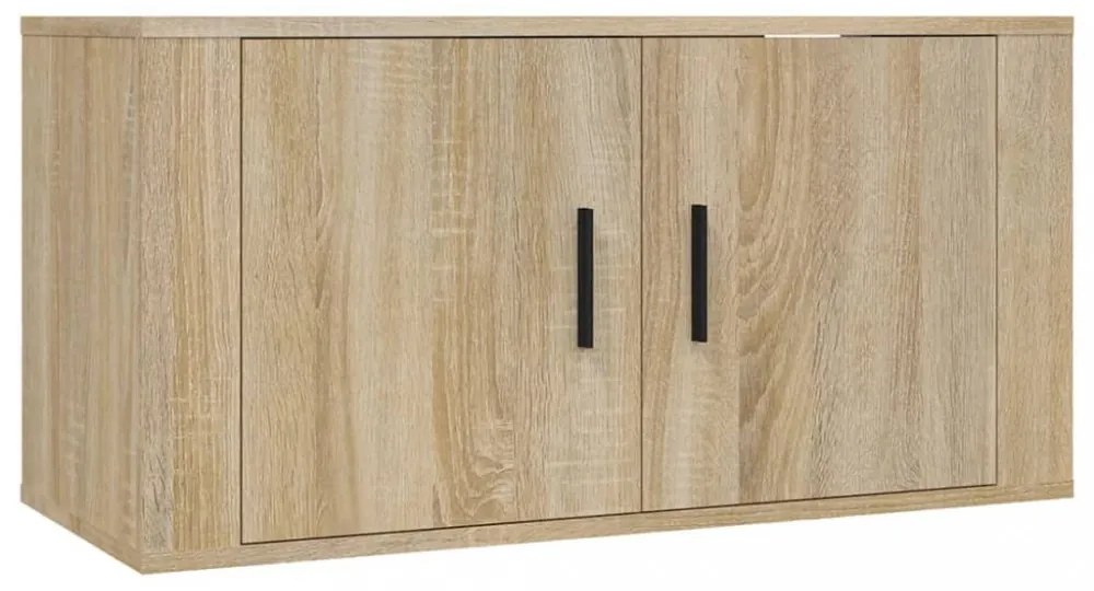 2 db sonoma tölgy színű fali TV-szekrény 80 x 34,5 x 40 cm