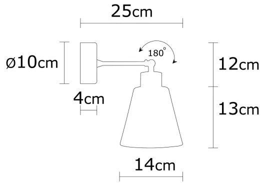 Fali spotlámpa MANAVGAT 1xE27/100W/230V