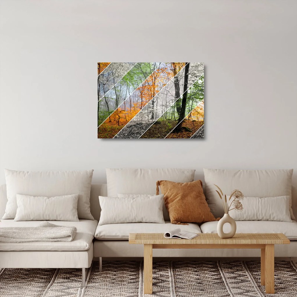Kép - Változó évszakok (üvegen) (70x50 cm)