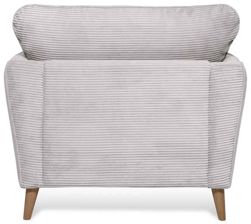 Világosszürke kordbársony fotel Paris – Scandic