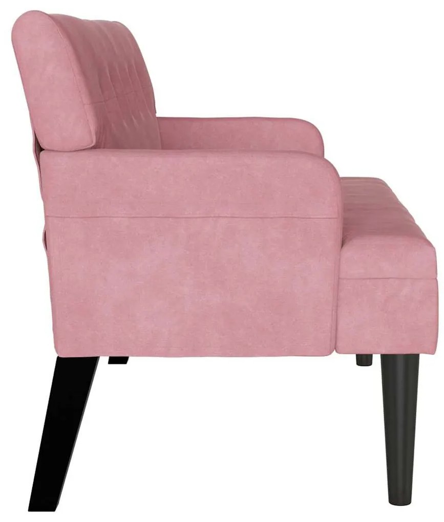 Chesterfield Pad Rózsaszín 112 x 65,5 x 75 cm Bársony