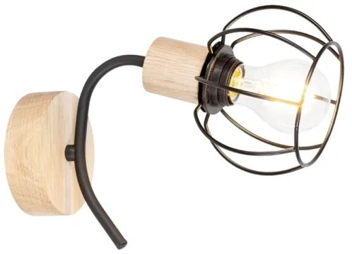 Spot-Light 8224174 - VIVIANE fali lámpatest 1xE27/60W/230V tölgy