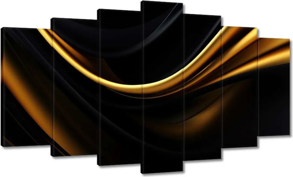 Vászonkép 140x80 Selyem arany szalag