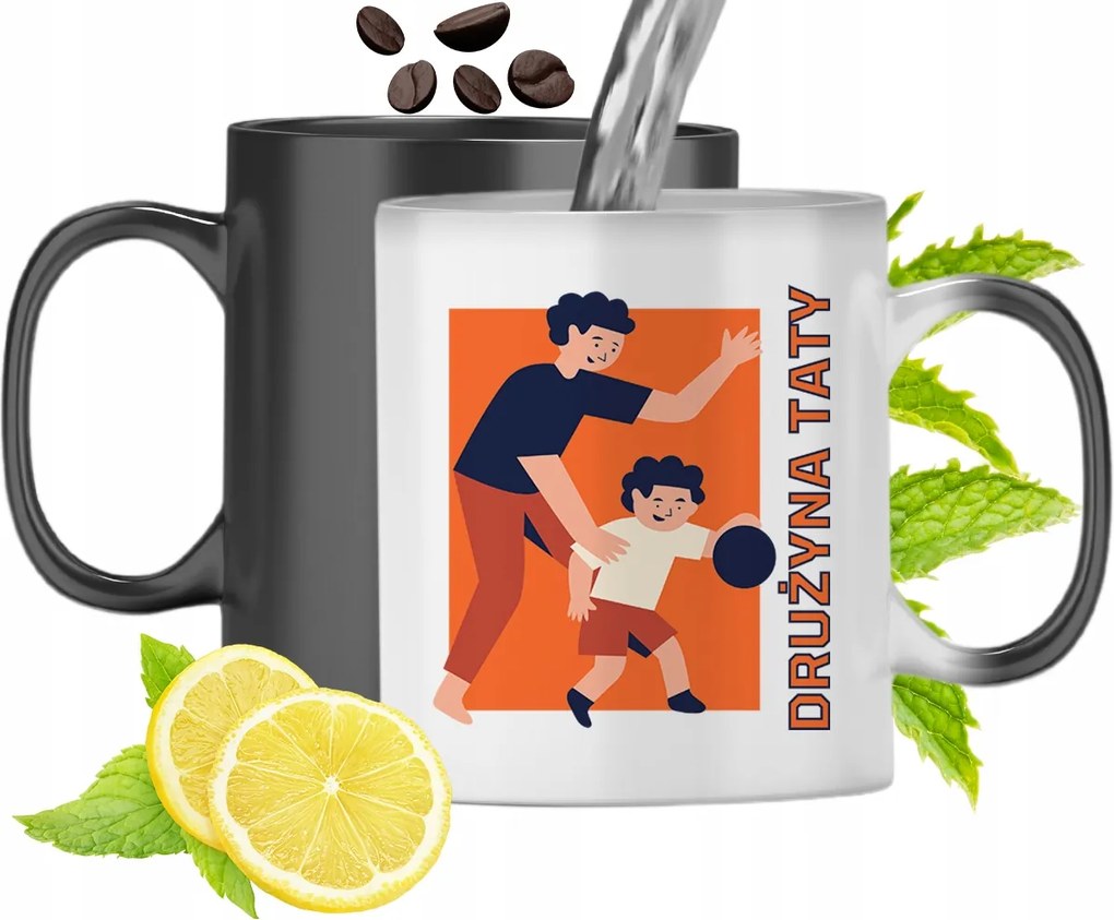 Mágikus Bögre Apukáknak Színváltós Nyomtatott Fotóval