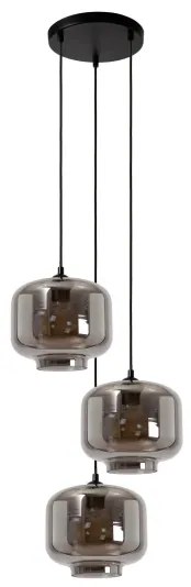 Lucide 46413/13/65 - Csillár zsinóron MEDINE 3xE27/40W/230V füstös