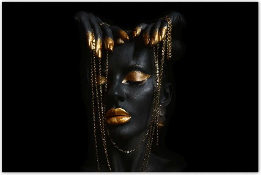 Poszterek 120x80 Arany ékszerek az arcon