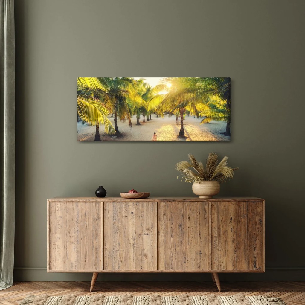 Kép - Nő a pálmafáknál (120x50 cm)