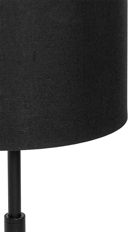 Modern asztali lámpa szövetbúrával fekete arannyal - VT 1