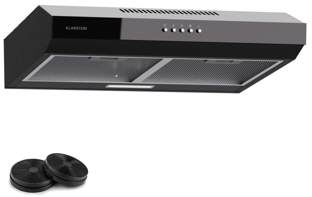 Klarstein Contempo 60, páraelszívó, 60 cm, szekrény alatti, 200 m³/ó, LED, akril, rozsdamentes acél
