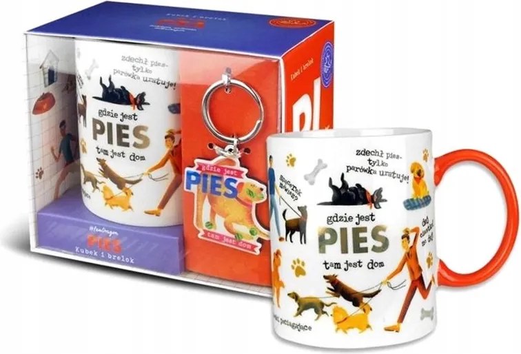 Bögre Kutya Kulcstartó Szett