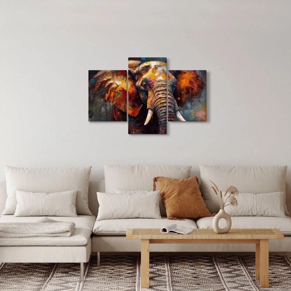 Kép - Egy elefánt festése (90x60 cm)