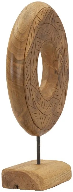 Szobor dorat teak 28x10x38cm