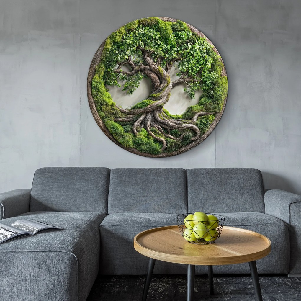 DUBLEZ | Moha Életfa – Luxus hatású fa falikép természetes megjelenéssel