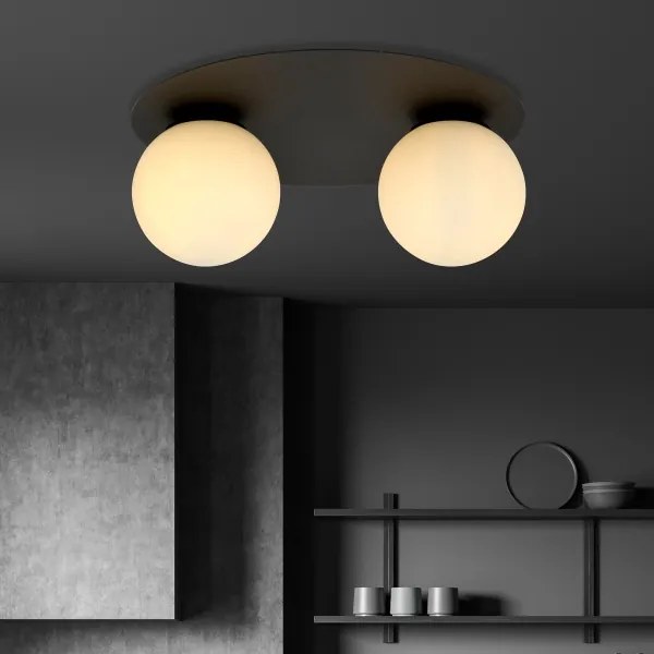 Mennyezeti lámpa SOLAR 2xE14/10W/230V fekete/fehér